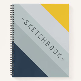 Caderno de Desenho Profissional com Gradiente Azul