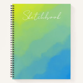 Caderno de Esboços com Gradiente Estilizado Impres