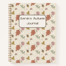 Caderno de Folhas de Outono Aconchegante