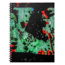 Caderno de fotos de espiral de flores secas abstra