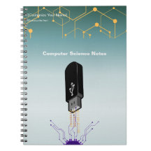 Caderno de Fotos em Espiral de Ciência da Computaç