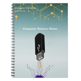 Caderno de Fotos em Espiral de Ciência da Computaç