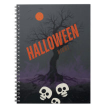 Caderno de Fotos em Espiral de Halloween Assustado