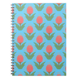 Caderno de Fotos em Espiral de Tulipas Alegres
