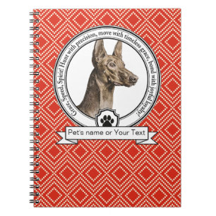 Caderno de Fotos em Espiral do Cão de Caça do Fara