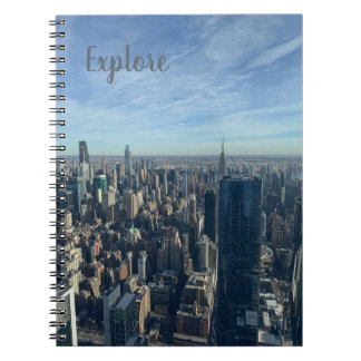 Caderno de Fotos em Espiral Vista Aérea de Nova Yo
