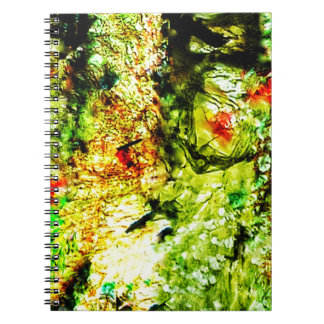 Caderno de fotos espiral abstrato amarelo doce, Ad