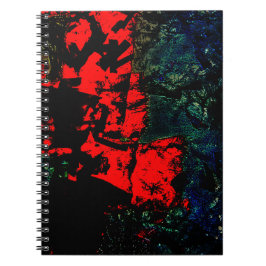 Caderno de Fotos Espiral Abstrato Laranja Escuro, 