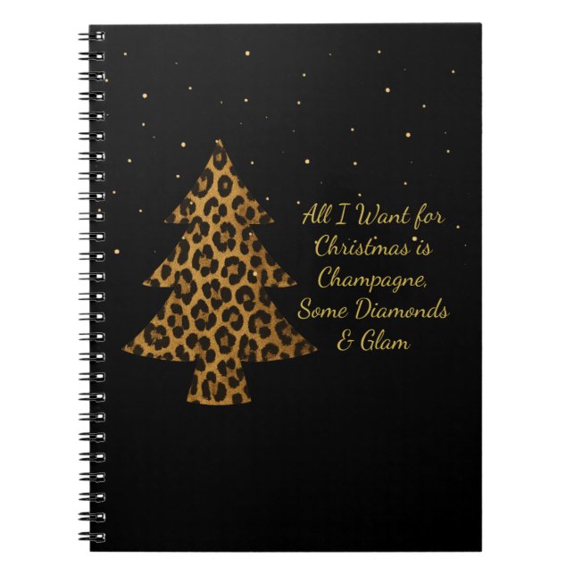 Caderno de Fotos Espiral Árvore de Leopardo Chic F (Frente)