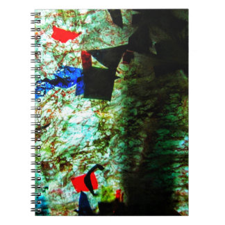Caderno de fotos espiral azul abstrato calmo, suav