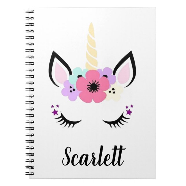 Caderno de Fotos Espiral - Cabeça de Unicórnio (Frente)