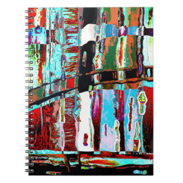 Caderno de Fotos Espiral Colapso Reflexão Abstrato