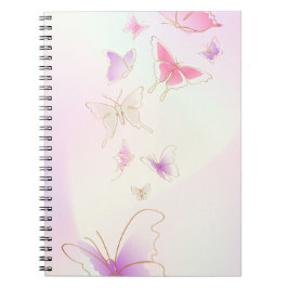 Caderno de Fotos Espiral com Aquarela Rosa (80 Pág