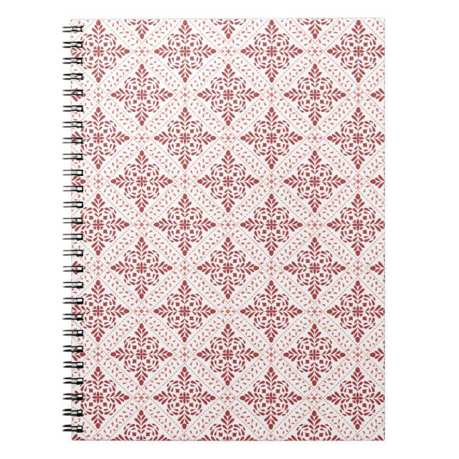 Caderno de Fotos Espiral com Design Vermelho e Ros (Frente)