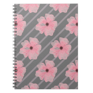 Caderno de Fotos Espiral com Flores Cor-de-Rosa e