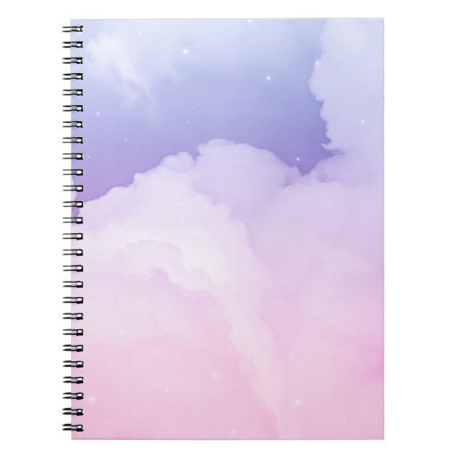 Caderno de Fotos Espiral de Aquarela Rosa (80 Pági (Frente)