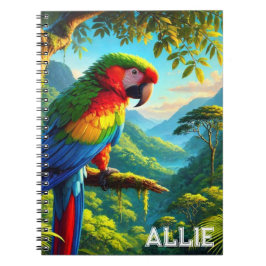 Caderno de Fotos Espiral de Arara da Floresta Trop
