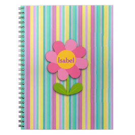 Caderno de Fotos Espiral de Flores Personalizado