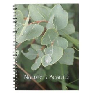 Caderno de Fotos Espiral de Gotículas de Chuva da