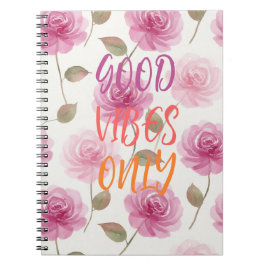 Caderno de Fotos Espiral de Rosas Rosa