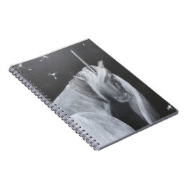 Caderno de fotos espiral de Unicórnio e Dente-de-L