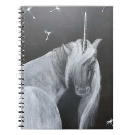 Caderno de fotos espiral de Unicórnio e Dente-de-L