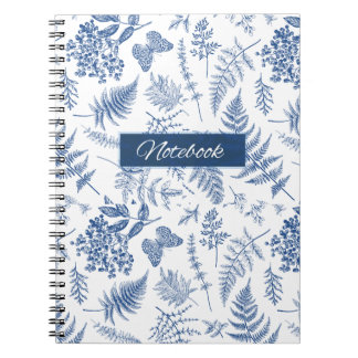 Caderno de Fotos Espiral Deluxe Botânico Azul
