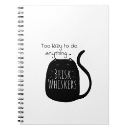 Caderno de Fotos Espiral do Gato Preto Preguiçoso