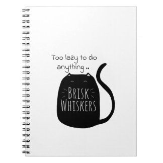 Caderno de Fotos Espiral do Gato Preto Preguiçoso