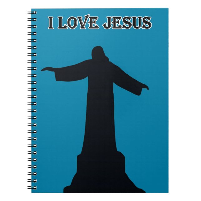 Caderno de Fotos Espiral eu amo jesus (Frente)