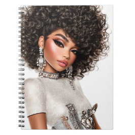 Caderno de Fotos Espiral Garota Glam com Córset de