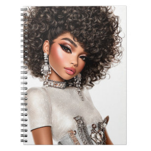 Caderno de Fotos Espiral Garota Glam com Córset de
