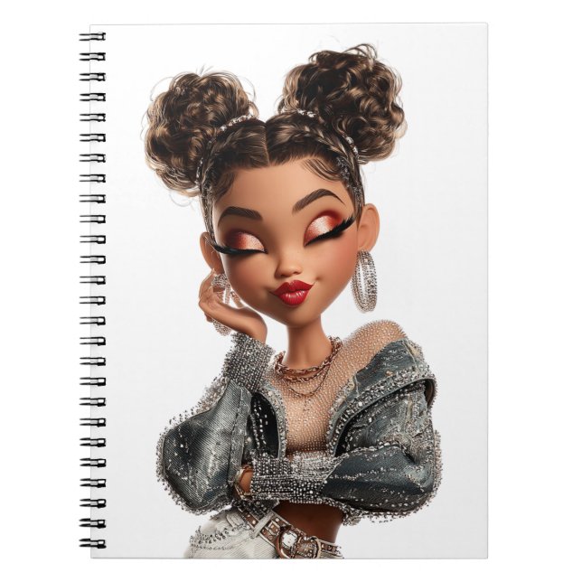 Caderno de Fotos Espiral Glamour com Tranças (Frente)