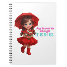 Caderno de Fotos Espiral Inspirador da Menina Chib