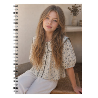 Caderno de Fotos Espiral Suave Estética Boho Menin