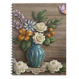 Caderno de Fotos Floral Espiral 3D
