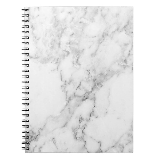 Caderno de mármore preto e branco minimalista (Frente)