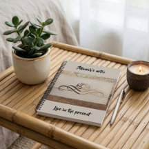 Caderno de Meditação Calmante Zen Bambu Linho