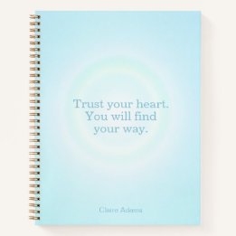 Caderno de Mensagens Aura Azul Ciano