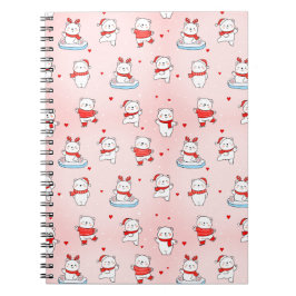 Caderno de Natal de Urso Polar Fofo