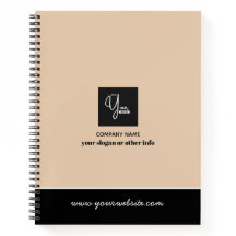 Caderno de negócios com logotipo personalizado da