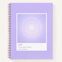 Caderno de Número do Anjo da Amostra de Aura Roxa