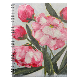 Caderno de Peônia em Espiral