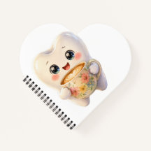 Caderno de Personagem Kawaii Amante de Café Odonto