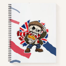 Caderno Divertido de Esqueleto Britânico com Fish