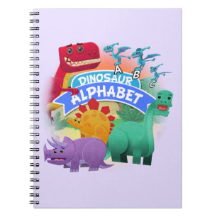 Caderno do alfabeto do dinossauro