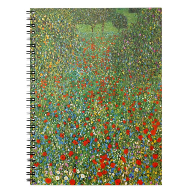 Caderno do campo da papoila de Gustavo Klimt (Frente)