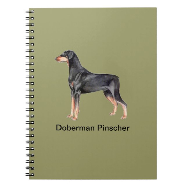 Caderno do cão do Pinscher do Doberman (Frente)