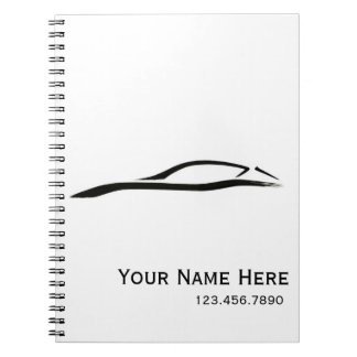 Caderno do carro de corridas - personalizado
