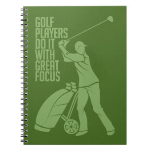 Caderno do costume do JOGADOR de GOLFE